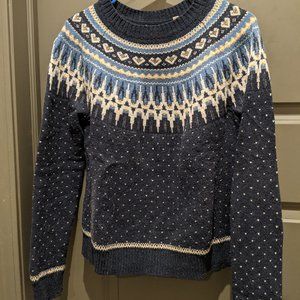 Fair Isle Style Fat Face Heart Sweater UK 10, US 6